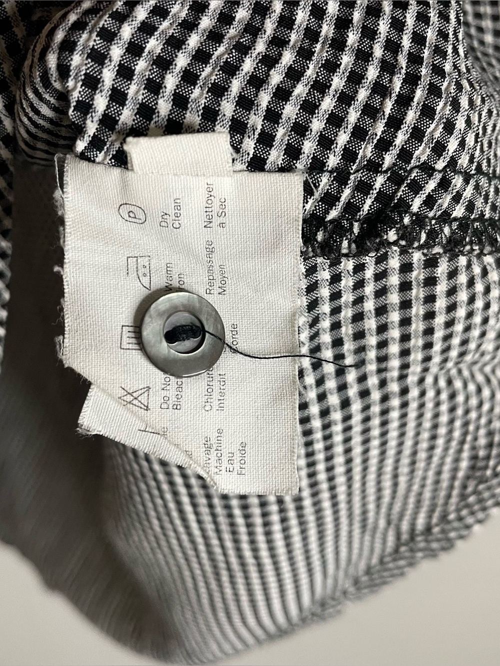 Esprit Vintage Y2K Style Gingham Black and White Checked A-Line Mini Skirt - Picture 3 of 9